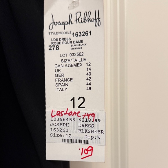 Joseph Ribkoff Classic Black Midi Dress - Picture 2 of 3